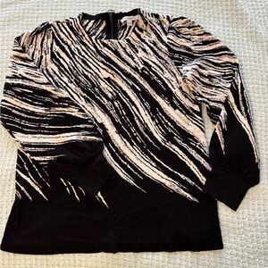 Chico's Zebra Print Black and White Top